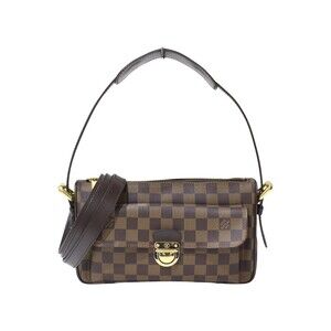 Louis Vuitton Ravello shoulder bag strap Brown Damier Ebene Brown leather